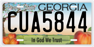 GA license plate CUA5844