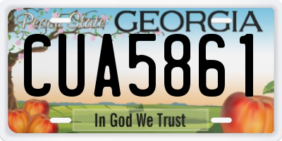 GA license plate CUA5861