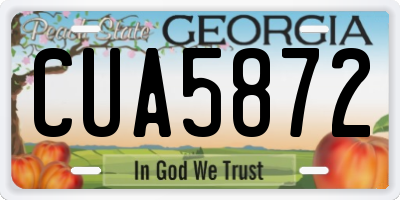 GA license plate CUA5872