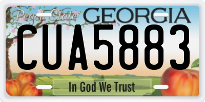 GA license plate CUA5883
