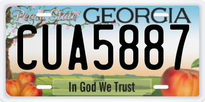 GA license plate CUA5887