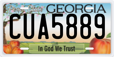 GA license plate CUA5889