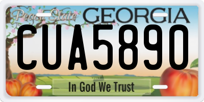 GA license plate CUA5890
