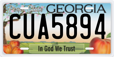 GA license plate CUA5894