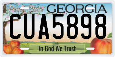 GA license plate CUA5898