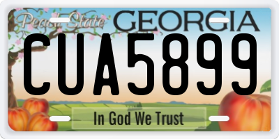 GA license plate CUA5899