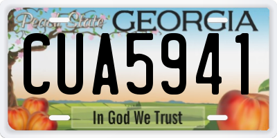 GA license plate CUA5941