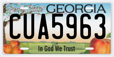 GA license plate CUA5963