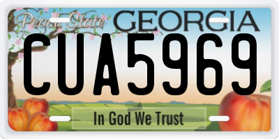 GA license plate CUA5969