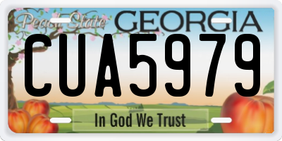 GA license plate CUA5979