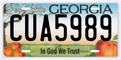 GA license plate CUA5989