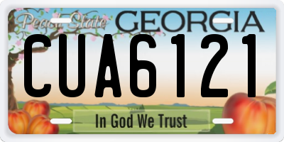 GA license plate CUA6121