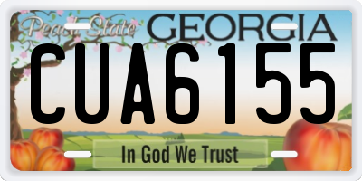 GA license plate CUA6155