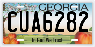 GA license plate CUA6282