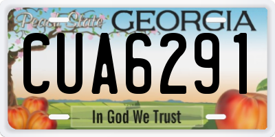 GA license plate CUA6291