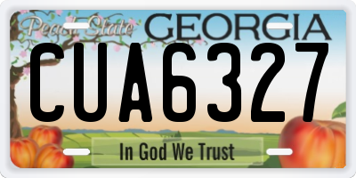 GA license plate CUA6327