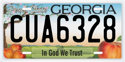 GA license plate CUA6328