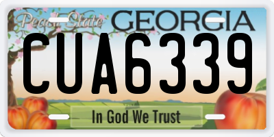 GA license plate CUA6339