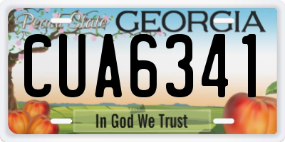 GA license plate CUA6341
