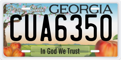 GA license plate CUA6350