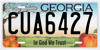 GA license plate CUA6427
