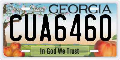 GA license plate CUA6460