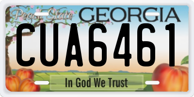 GA license plate CUA6461