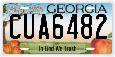 GA license plate CUA6482