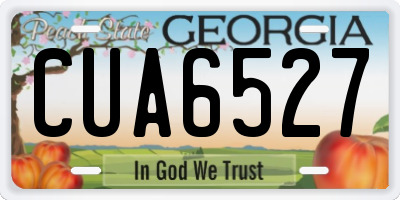 GA license plate CUA6527