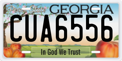 GA license plate CUA6556