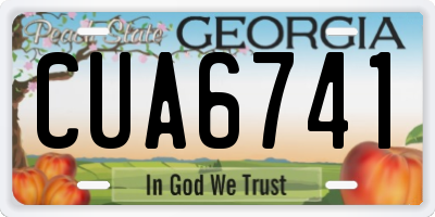 GA license plate CUA6741