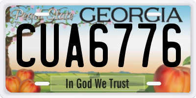 GA license plate CUA6776