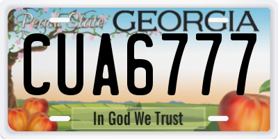 GA license plate CUA6777
