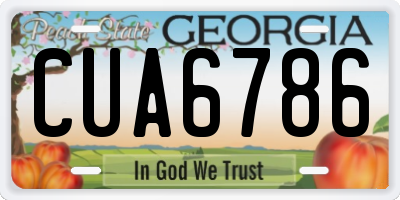 GA license plate CUA6786
