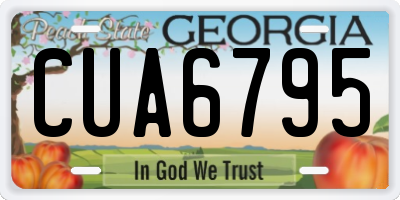 GA license plate CUA6795