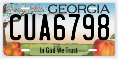 GA license plate CUA6798