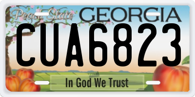 GA license plate CUA6823
