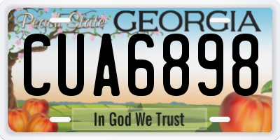 GA license plate CUA6898