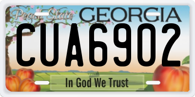GA license plate CUA6902
