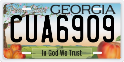 GA license plate CUA6909