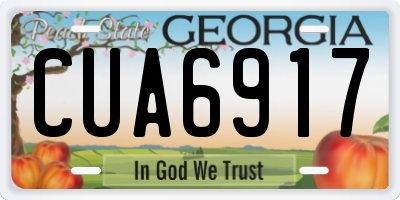 GA license plate CUA6917