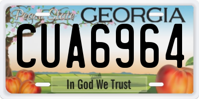 GA license plate CUA6964