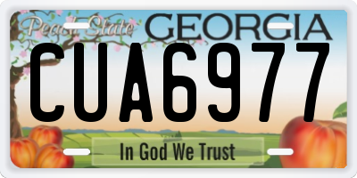 GA license plate CUA6977