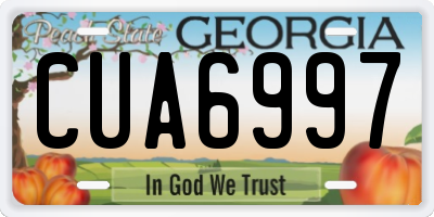 GA license plate CUA6997