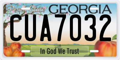 GA license plate CUA7032