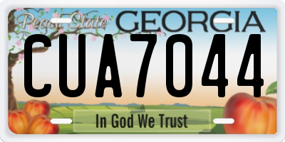 GA license plate CUA7044