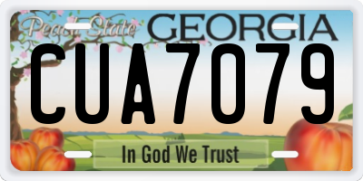 GA license plate CUA7079