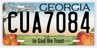 GA license plate CUA7084