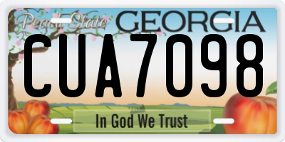 GA license plate CUA7098