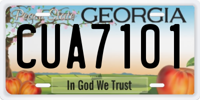 GA license plate CUA7101